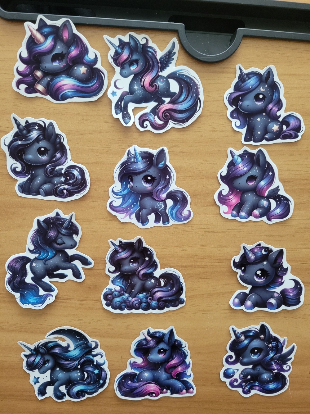🖤NEW🖤 24pc Galaxy Unicorn Sticker Set - Dark Blue & Purple